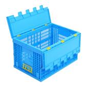 塑叠筐蔬IVO菜水运折输中转筐加厚带盖折叠果收纳筐PP可折料叠周