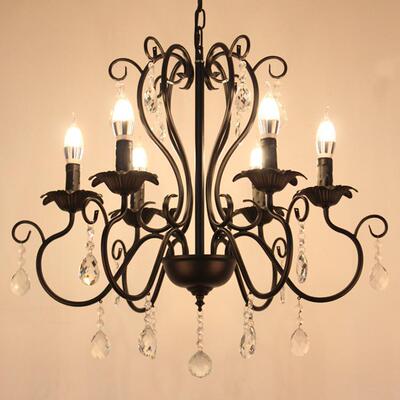 式简约轻奢水厅晶铁客tb-60102厅灯餐卧室后现代蜡美烛灯艺服装店