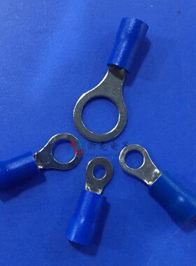 RV2-8形预绝缘端圆头冷压端子子SHV型接线压线端蓝色护套1000O只/