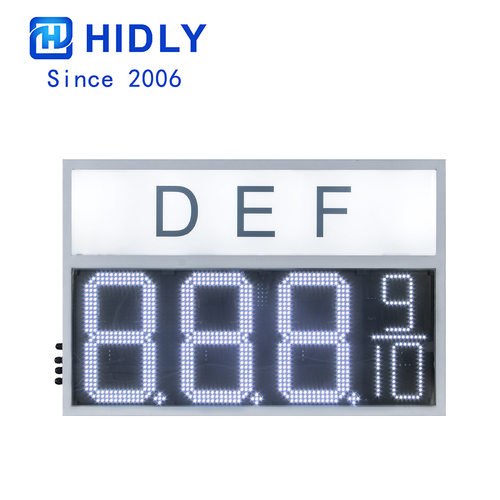 DEF单面LED油价牌 PCB数字板白色户外防水箱体LED油价显示屏批发