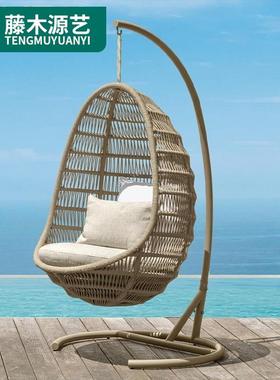 院藤木源吊篮吊椅阳台摇篮椅室外艺庭花园编藤家用户外88804双人