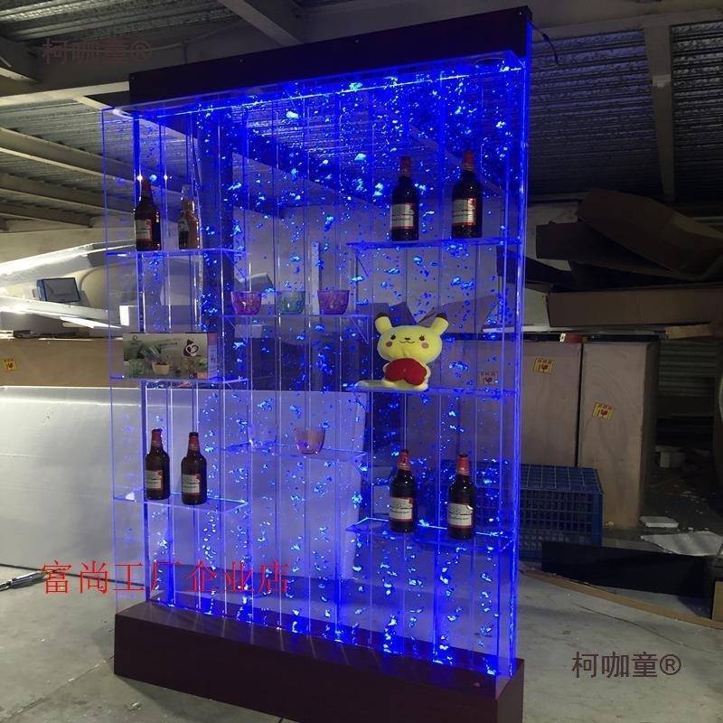 玄亚关隔断屏风饰水幕墙泡酒柜厂家装克力客厅鱼缸气流UET水墙麦
