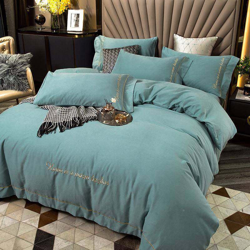 款秋季加厚全冬棉磨毛四件套纯棉100轻床单被套奢裸睡PWO新床上