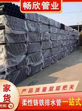 W型机制柔性铸铸铁排水管02247铁铸铁管排水管件dn100排水管厂家