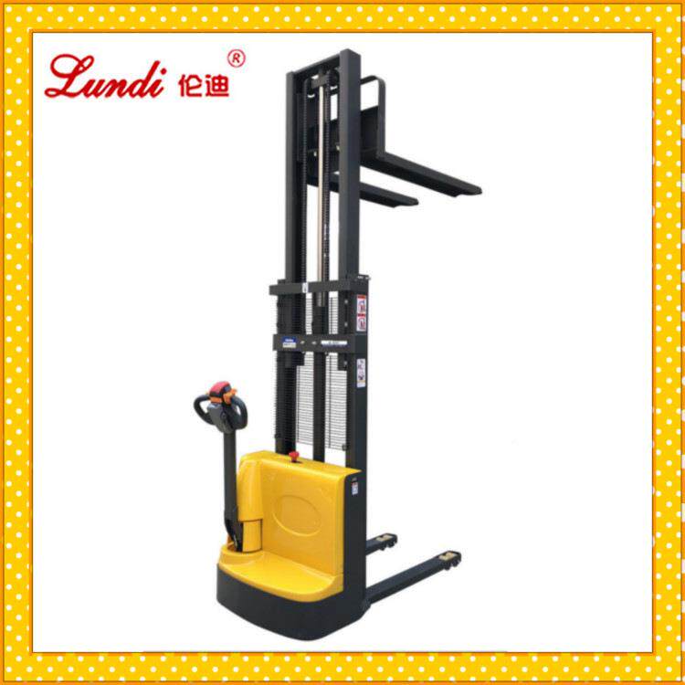 偏载式步AKT行全电堆高全1吨1.6车动米升降叉车步行式电动升降车