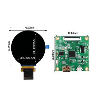 2.寸40 480TFT圆屏40PI8N450亮度m8iTniHDMI转R84202GB智能开关可