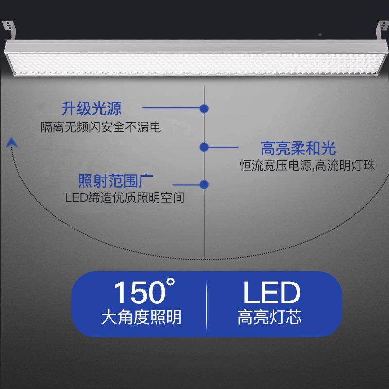 室内超亮防目眩羽球馆毛羽乒乓体育馆篮球高馆灯无影照明NYE蜂窝