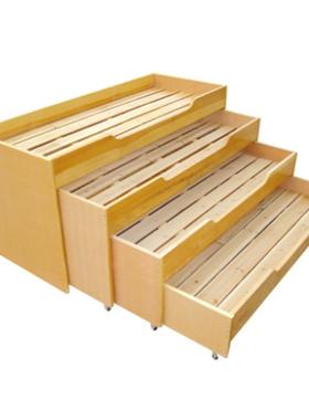 幼园四层木推拉儿实床儿推拉床童52065实木床学生床午托床高低床