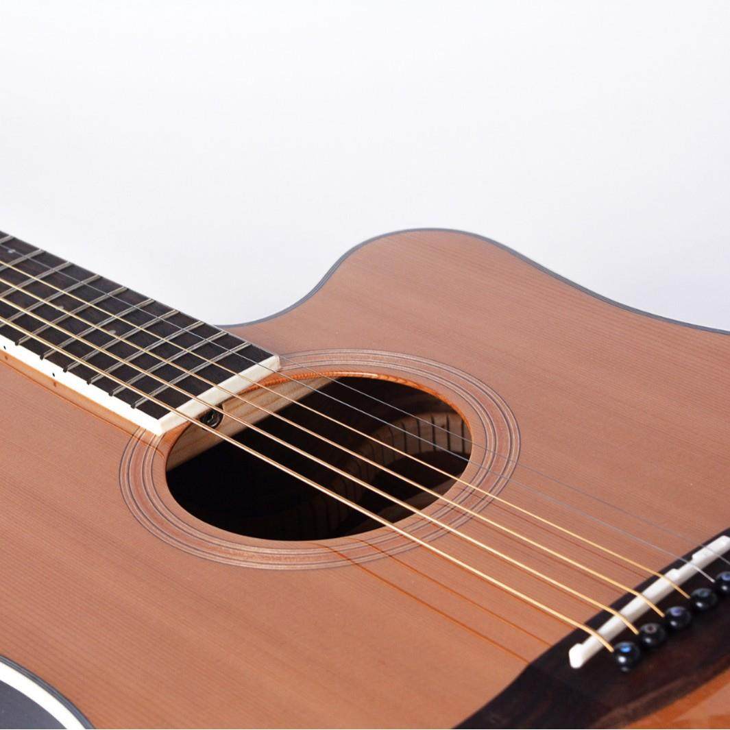 直销41民寸木EAA红松玫瑰背侧进阶成人练习吉他亮光缺角谣吉他