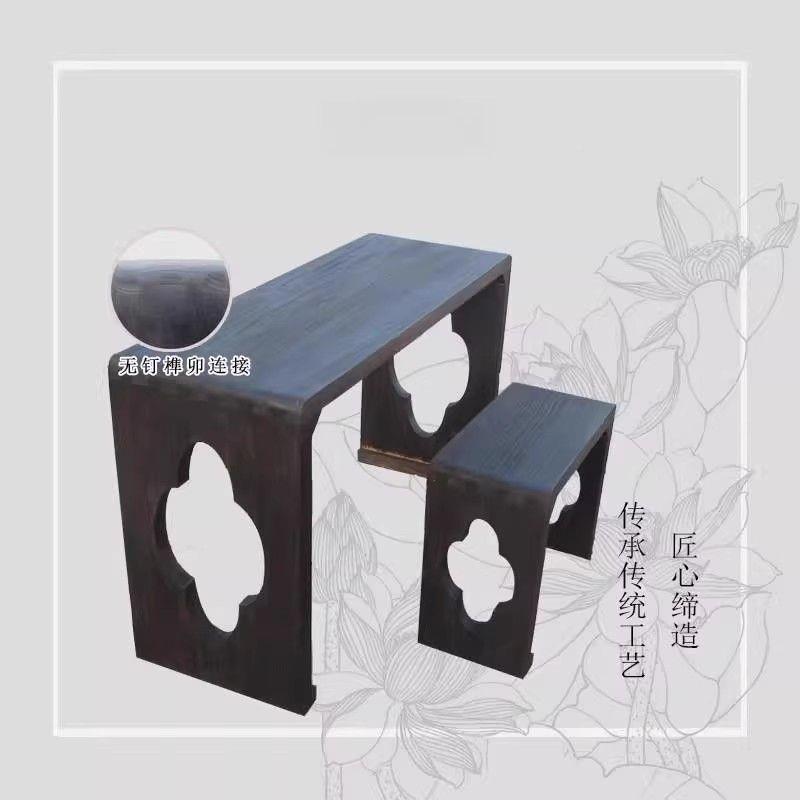 仿古琴整桌燕尾榫古琴桌凳桐木深色无品牌/体共鸣实木法茶国学书