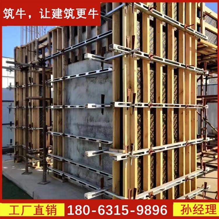 模塑料模板模具钢背楞挡土铝墙支模加固用背钢楞系体剪力墙支撑墙