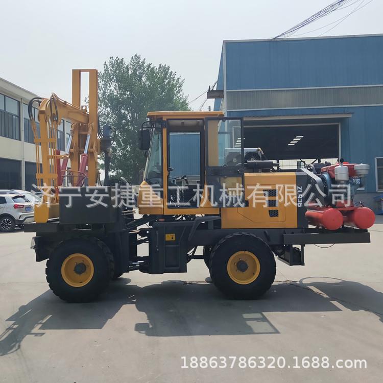 波形装护栏打拔钻一机公护体栏无品牌/桩孔钻进机小型载式路护栏