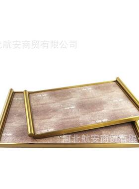 现代简约意皮革托盘板收纳盘装饰创PDI盘茶几样楼房售处家居实用
