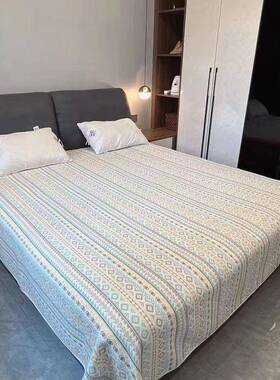 纯棉六层季纱布夏加厚软席1舍6人0*002240床单A类单床宿加厚床盖