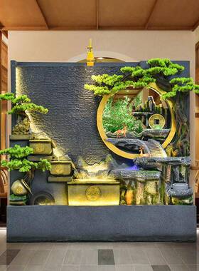 水tb-72058幕流墙水屏风隔断司公餐饮室内外别墅庭泉院假山喷景观