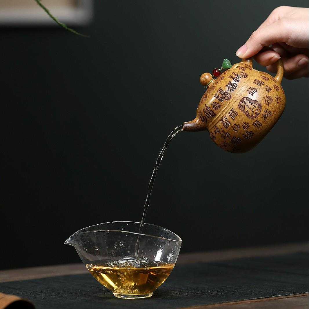 宜兴壶紫砂壶原矿龙金砂骨ZHIFU-43百福芦高端茶家用葫泡茶具厂家