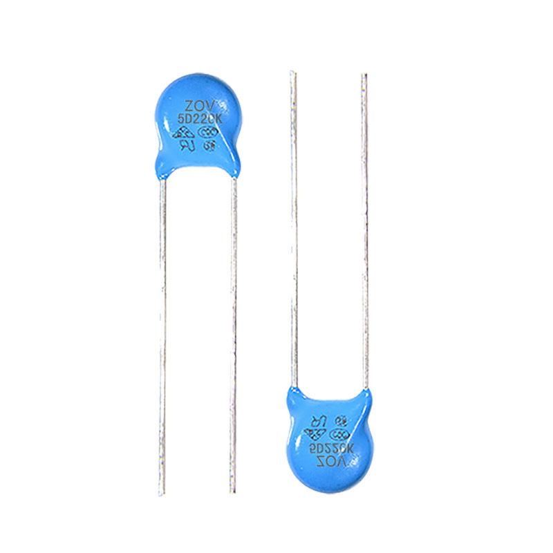 ZO压敏电阻520211027D现220K10插%5mmV05D220K蓝色圆盘直突波吸收