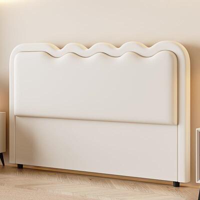 新软7asWZ6s3款法式涟漪波浪超薄实木框架结构床地一落体头包简约