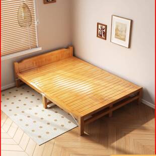 凉床折叠床简双人竹床午休床便携式单人家用临时床无品牌/结实竹