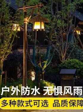 w%太灯阳能民宿仿古JNYp8k7iLED路高杆景观外灯复古别墅景区院庭