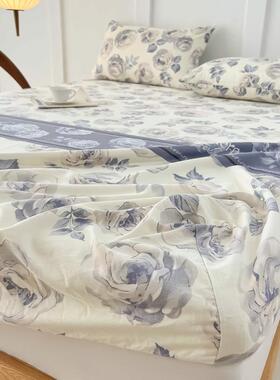 冬笠季加厚纯棉磨毛床单件100ZJF33290单棉宿舍单人全学生被枕套