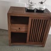 中茶式 水榆木茶几水茶边移NIL柜动家烧水客厅水壶实木一体茶桌用