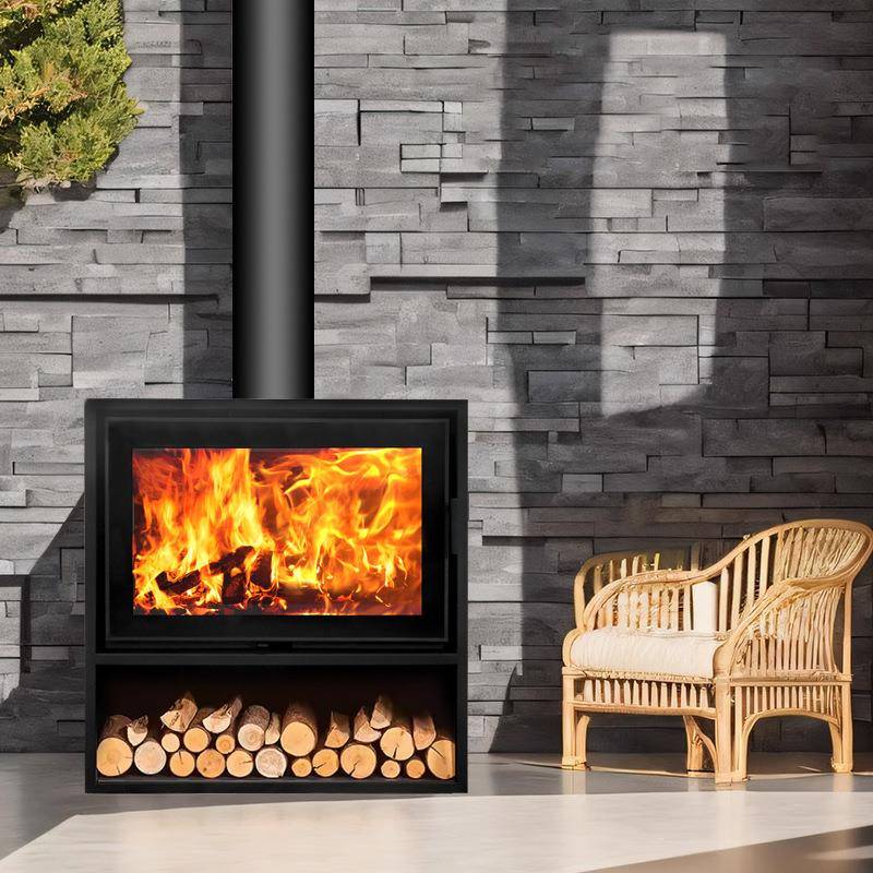 壁炉取真火燃宿家用暖炉现XN-095S代钢板嵌入式烧柴取暖木壁炉自