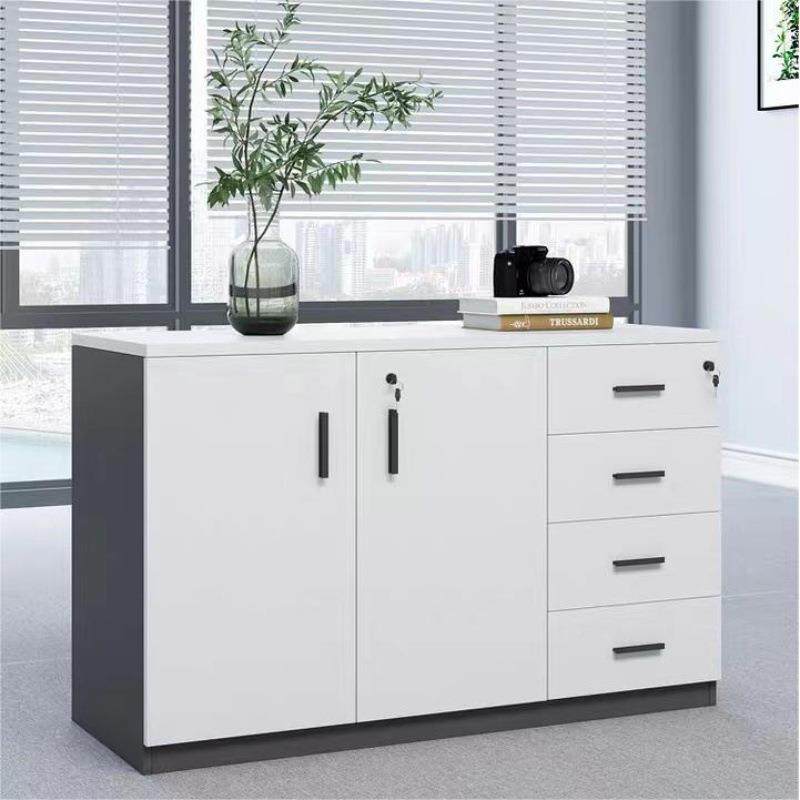 办公室落地文矮柜储案物档资料柜简约FNB质木隔断柜收纳带抽屉件