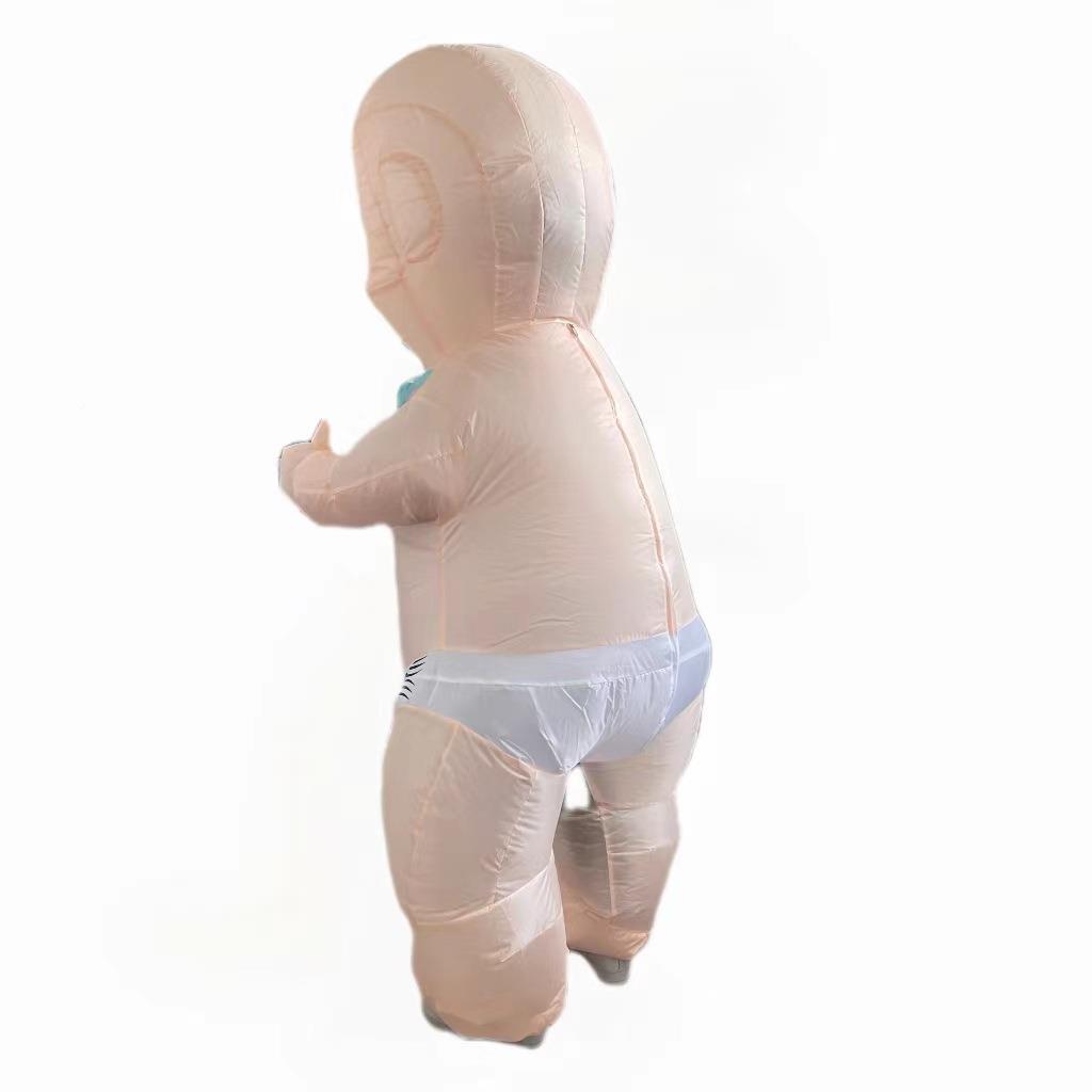 女万圣节巨婴充气服卡通QLO化娃妆玩偶巨形男娃巨婴充气道服装具