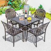 庭院铸休16048闲户桌椅铝夜市外商场桌椅阳台休闲商业街外摆外室