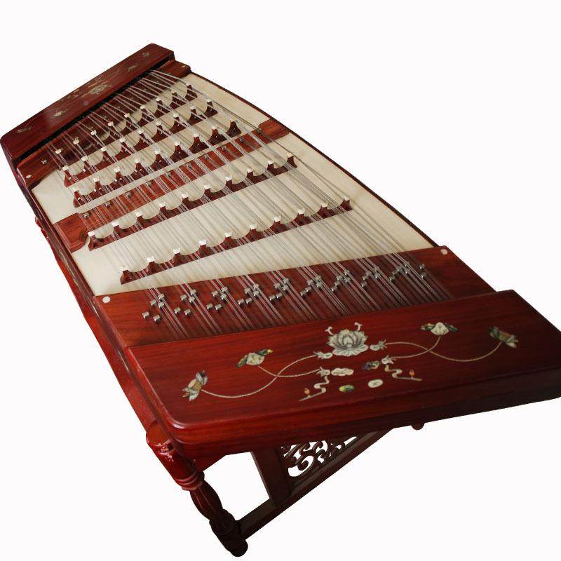 5魂乐yq103器五码扬琴红花梨贝雕扬琴40扬琴广东洋琴杨乐琴乐器木
