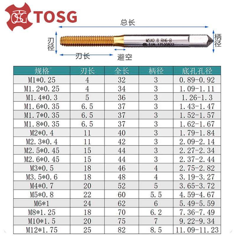 气门嘴挤压丝攻V5V152螺6V18V110V1轮胎气门芯气门嘴挤纹丝锥