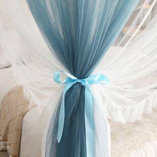 RJN蚊帐用双层宫廷落1地.8主x2双人床1米5三开门公风老式家支架纹