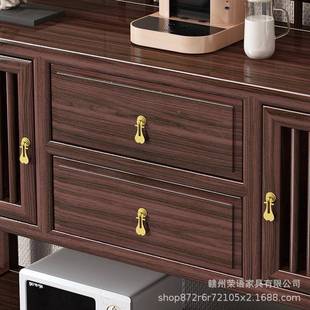 厅新中式 餐边柜乌金木全实木FAG靠墙家玄关柜储餐边柜客厅用中式