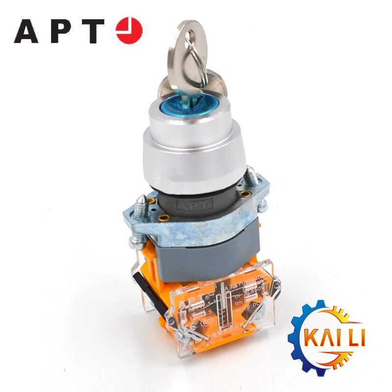 APT按钮LA39-A1-111YS/a三位置钥匙钮 三常开 自锁 22mm