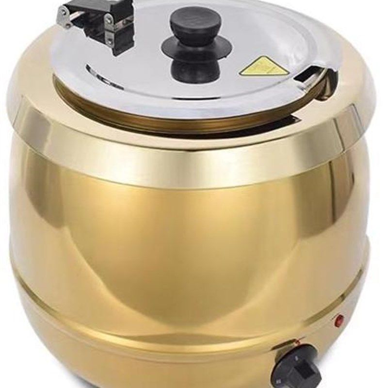 跨境不锈钢电热暖汤煲酒店商用自助餐保温恒温加热304大容量粥煲