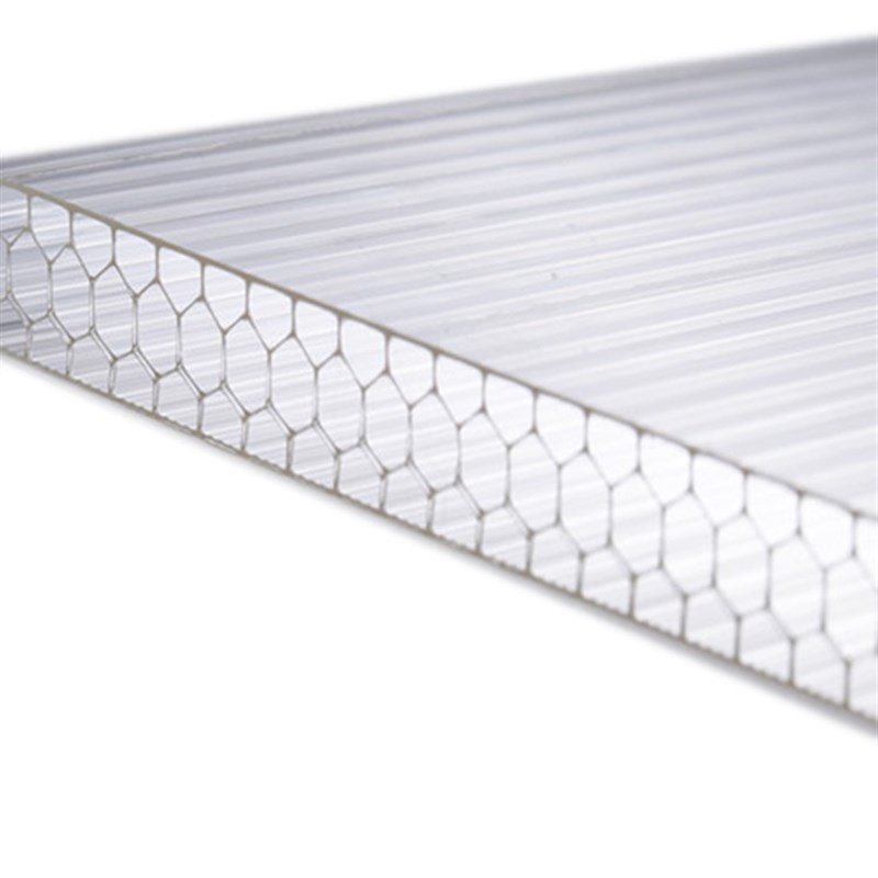现货中空透明pc蜂窝板 温室大棚车篷雨棚工程专用PC聚碳酸酯板