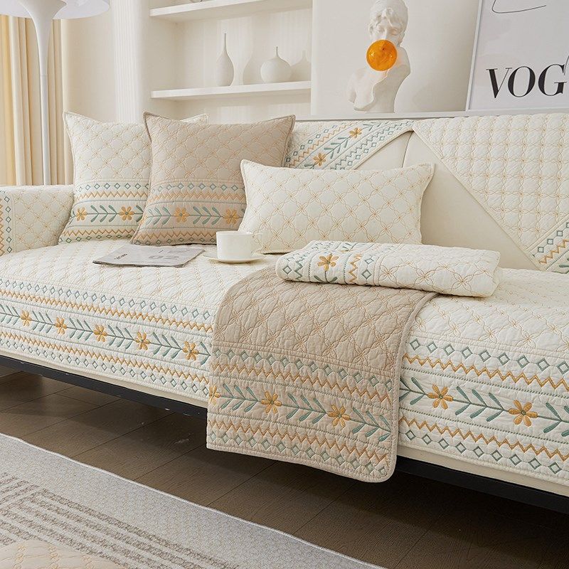 轻奢复古沙发垫全棉北欧ins风四季通用简约现代防滑沙发套水洗棉,包装,包装胶带,淘宝优惠券,粉丝福利购,淘宝优惠卷