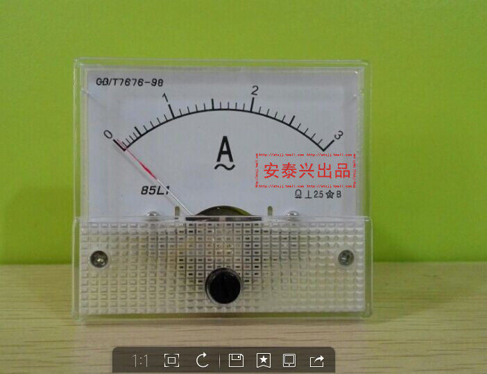 指针85L1交流电流表头 指针式 交流电流表头1A 5A 10A 20A 50A,工业油品/胶粘/化学/实验室用品,马弗炉/电阻炉/实验炉,淘宝优惠券,粉丝福利购,淘宝优惠卷