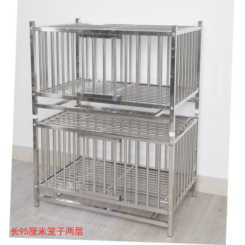 鸡笼两层三层鸭笼鹅笼家用号y多层养殖鸡舍家禽不锈钢宠物笼子.