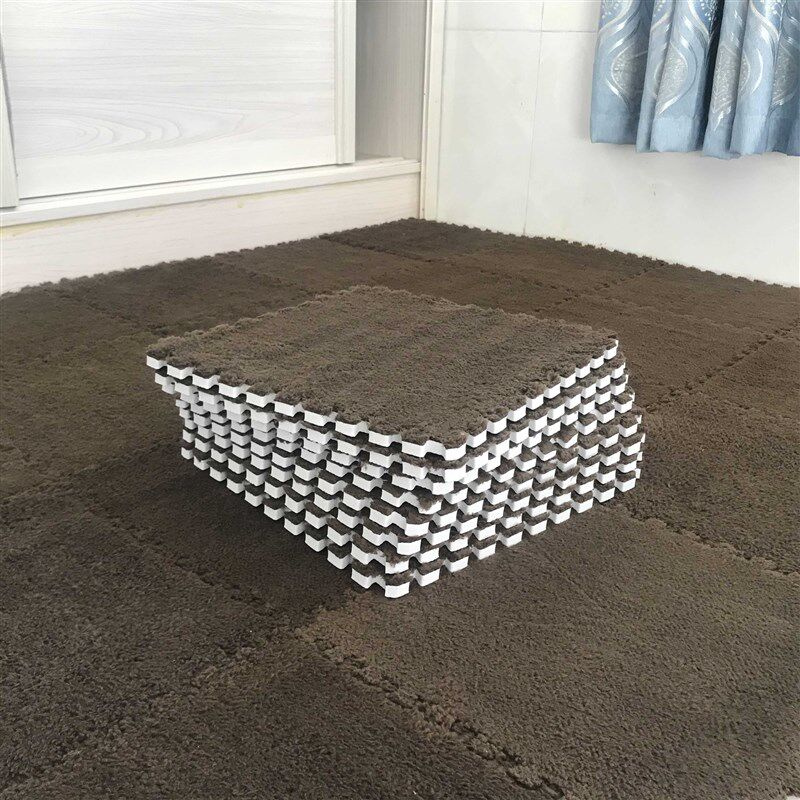 拼接毛毯卧室韩式房间地毯整铺全铺拼接泡沫床P下可坐地垫坐垫网