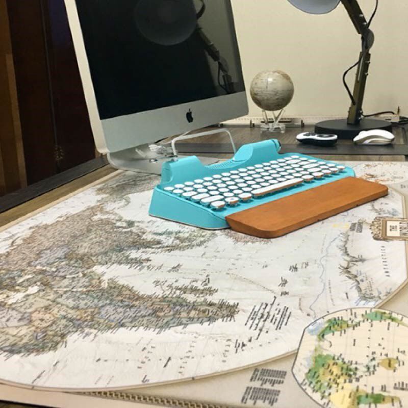 仿古英文地图防水欧式客厅环保写字桌垫餐垫台垫防滑垫超大鼠标垫