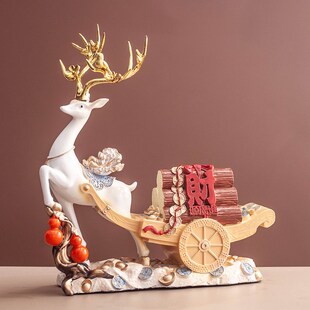 财源广进b新中式摆件一路发财客厅办公室店铺开业礼物前台装饰品