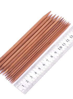 手工袜竹棒针5支装15cmx短针编织工具短针碳化竹针玩偶针