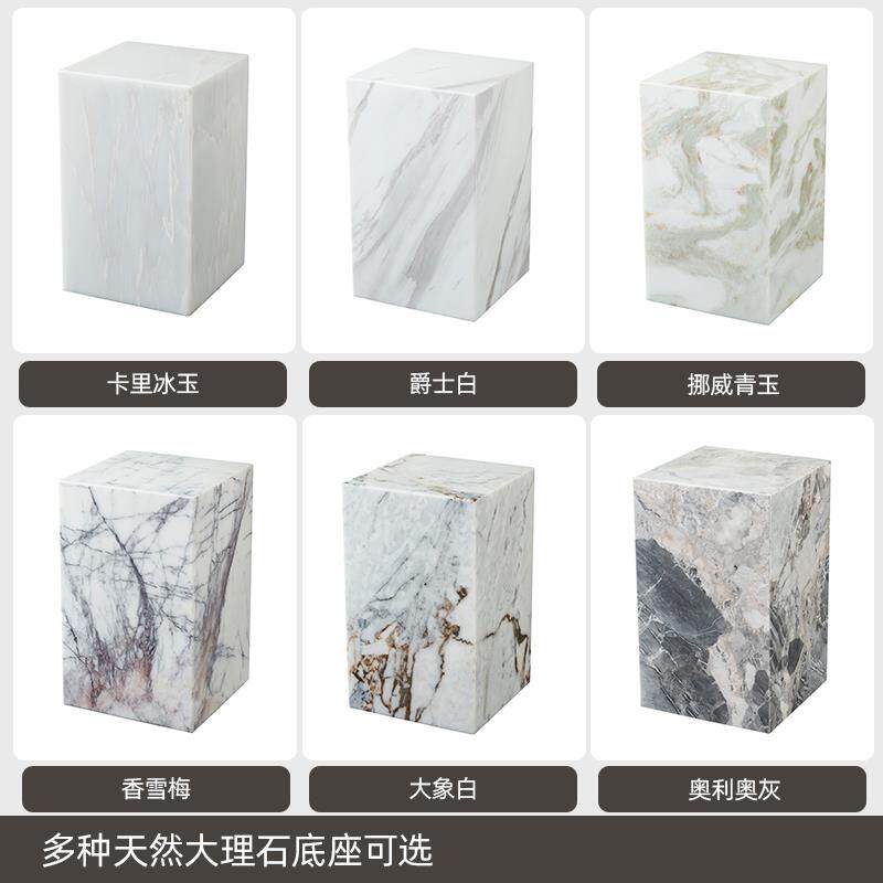 天然大理石落摆件底座MKV客厅地高低展墩台装饰子示花架雕塑立柱
