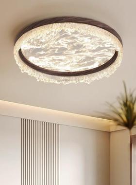 意式极简智能卧室中古轻风吸顶灯全卧光谱65800护眼房间冰川奢主