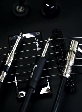Ianez依bBAQ班娜SI10吉他连接线NSHF20电吉他箱降噪线编织3音6米