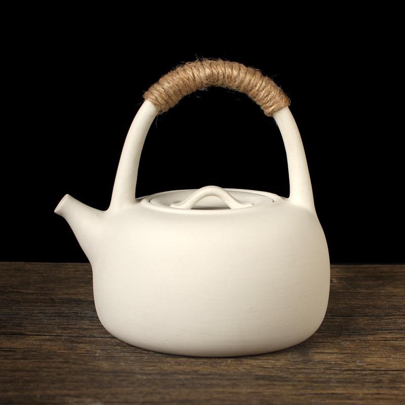 提梁白炉壶泥陶电陶炉茶壶壶水壶壶功夫烧粗陶煮大容量炭茶XL-959