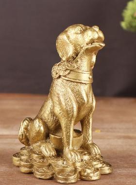 杨铜金钱狗元室宝狗0117家居办公生肖记狗铜狗摆件