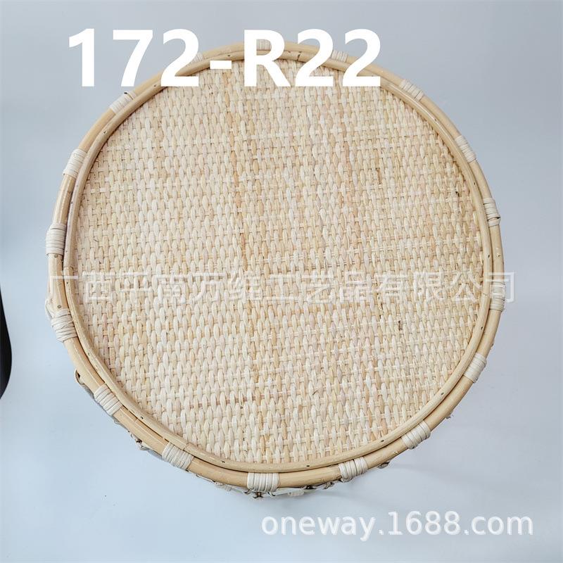 藤编万维脏衣收纳用篮凳子物两一服竹篮筐日式民宿脏衣篓竹编172-